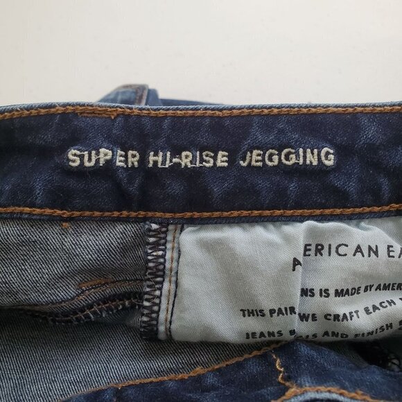 AMERICAN Eagle 0 Long Super Hi-Rise Jeggings skinny Jeans 360 Next Level Stretch - Picture 4 of 11